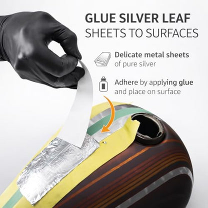 LiME LiNE Spinnable Leaf Sheets – Automotive Grade for Custom Paint (Silver- 1000 Sheets) - color: Silver-1000