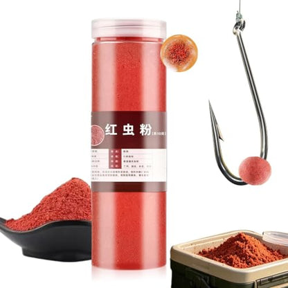 Fishing Bait Additive Powder,250g Red Worm Enhancer | Smell Fish Attractant Baits,for Trout Carp Bass Shellfish Outdoor Fishing Freshwaters Seawater Camping Kayak Lake River