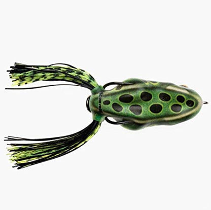 Scum Frog Trophy Series Topwater Bass Fishing Hollow Body Frog Lure with Weedless Hooks - color: Leopard, size: 5/8 Ounce
