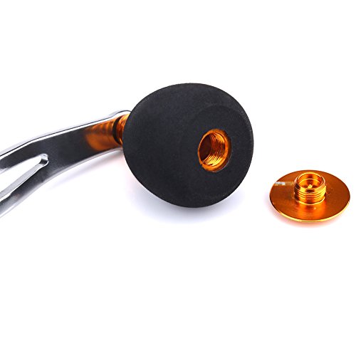 Fishing Reel Power Handle Knob Reel Replacement Parts, Aluminum Alloy Fishing Reel Rocker Knobs Fishing Reel Handle for Baitcasting Spinning Tackle Tools - color: Gold
