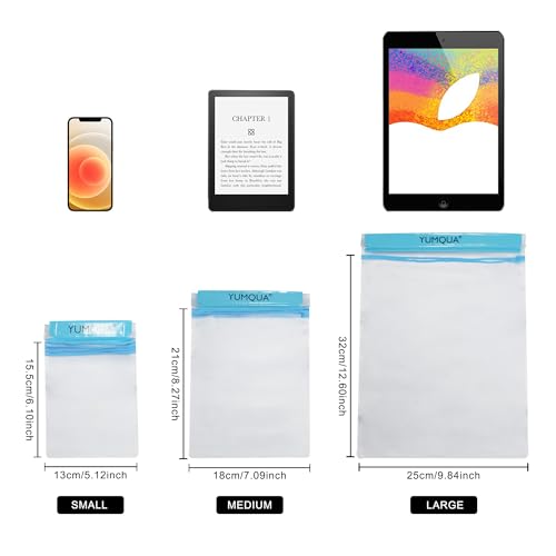 YUMQUA Clear Waterproof Bag, Waterproof Document Pouch Passport Holder Water Tight Map Case Waterproof Pouch Water Proof Small Dry Bags for Kindle Phone Tablet Camera, Kayak Boat PaddleBoard - color: Blue