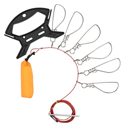 Fishing Lock Buckle Stainless Steel Live Fish Stringer Lock for Easy Fish Handling and Release Fishing Tackle Accessories for Fishermen Material:Stainless Steel,Size:3.5m,Applicable Scene:Boat