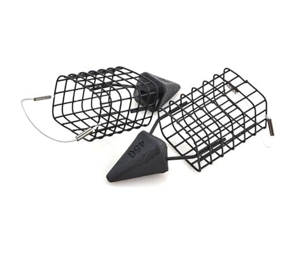 Pack of 5 3/4oz Feeder Fishing Lure Basket Holder Fishing Bait Cage for Outdoor Camping