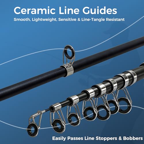 Fishing Rod, 6.9ft 2Pcs Telescopic Fishing Pole Set, Spinning Rod and Reel Combo with Carrier Bag Freshwater Fishing Rod and Reel Combos Kits Fishing Gear