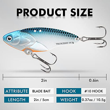 TRUSCEND Swim or Jig Fishing Spinner Baits for Freshwater and Saltwater, Rooster Tail Fishing Lures for Trout Bass Walleye Crappie Salmon Pike, Blade Bait with Copper Blade - color: E2-2"-3/8oz