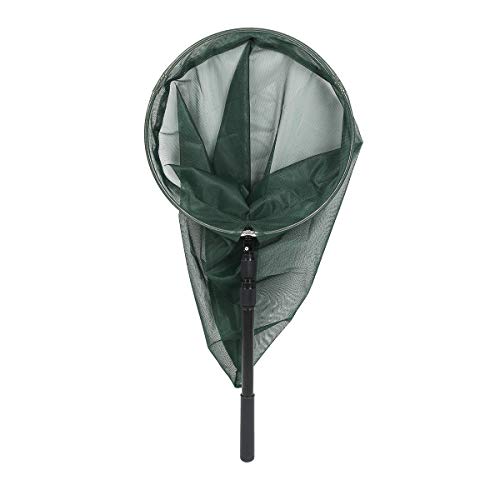 Professional Insect and Butterfly Net with 14" Stainless Ring, 26" Net Depth, Strong Aluminum Telescopic Handle Extends to 39", Muslin Banding at the Top