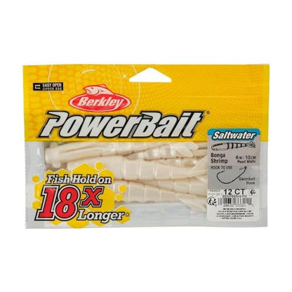 Berkley Berkley PowerBait Saltwater Bonga Shrimp - color: Pearl White