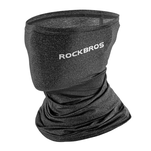 ROCKBROS Cooling Neck Gaiter Bandana Face Mask for Men Neck Gaiters Summer Half Face Scarf Cover Sun UV Protection - color: Light Grey