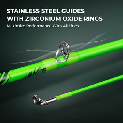 KastKing Zephyr Dual Tip Casting Rods & Spinning Fishing Rods, Lightweight KastFlex IM6 Graphite Rod, Dual Tips Section for Different Powers, Built-in Hook Keeper, PTS Power Transition System - size: 6'6"-ML/M-F(2 Pcs+ Extra Tip), style: Casting
