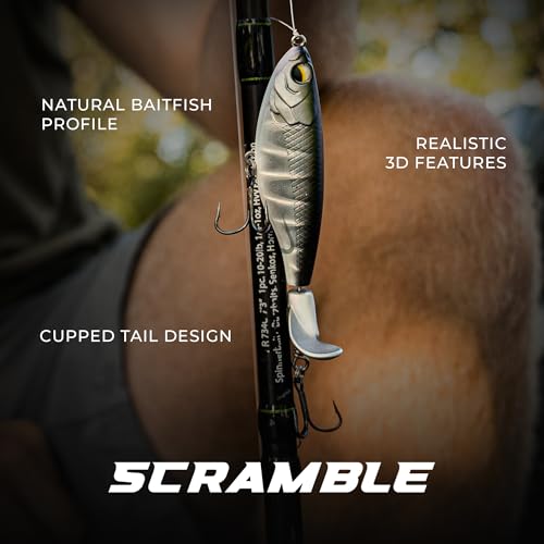 6th Sense – The Scramble Bass Fishing Topwater Fishing Lure with Rotating Tail - color: Pro's Choice, size: 80mm