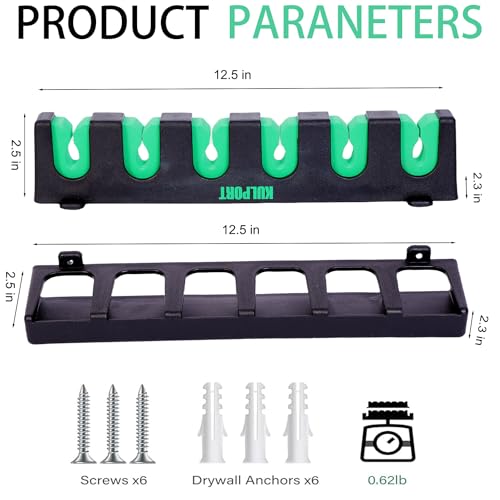 Fishing Rod Rack Holders Wall-Mounted Fishing Pole Holder & Rack, Fishing Pole Holders for Garage & Boat 6-Rod Storage Racks(Vertical Green, 1 Pair) - color: Vertical Green, 1 Pair