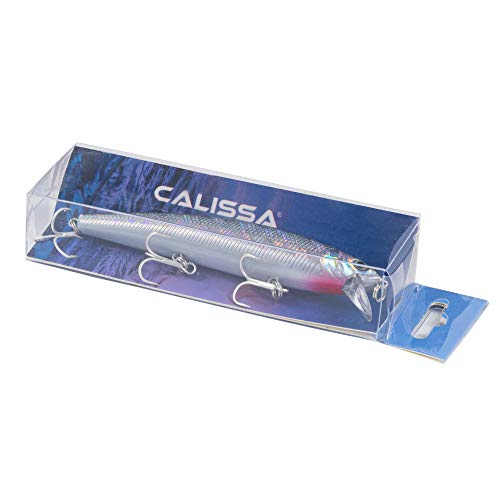 Calissa Offshore Tackle 110mm and 140mm California Inshore Fishing - Special Jerkbait Crankbait Surf Flash Fishing Salt Pro Lure Minnow Zebra MS Metallic Sardine Glow - size: 110mm, style: Anchovy