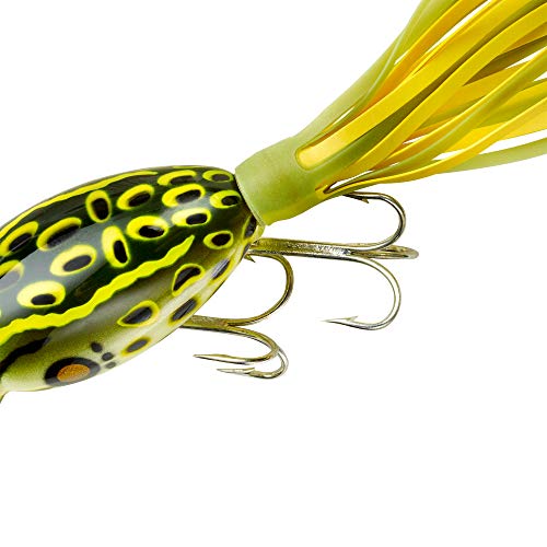 Arbogast Hula Popper Topwater Bass Fishing Lure - color: Bull Frog, size: 2", 3/8 oz