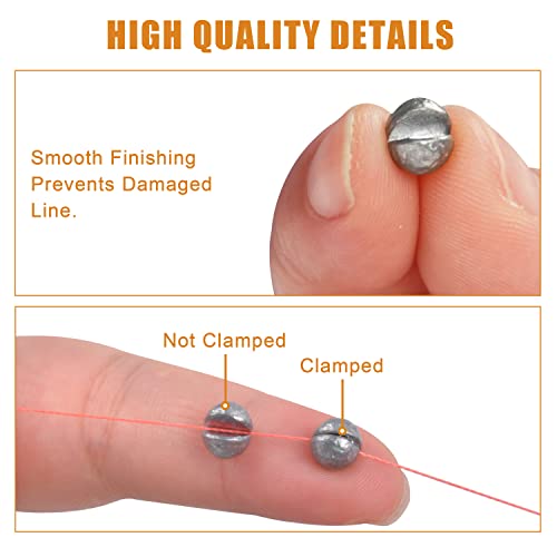 Split Shot Fishing Weights Kit, 4.23oz/Box Round Split Shot Fishing Sinkers Removable Small Fishing Egg Weights Fishing Gear Tackle 7 Sizes - color: 120g Red Box Kit (7sizes)