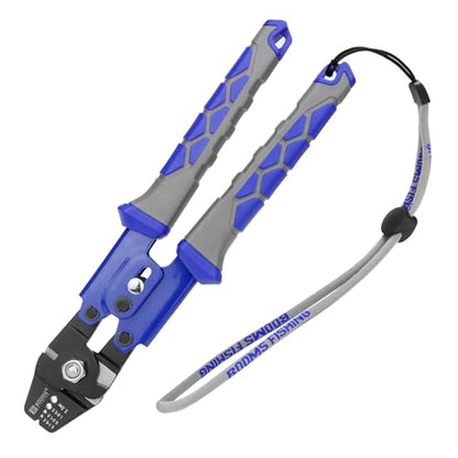 Booms Fishing Crimping Tool Kit: 10.6in Fishing Crimping Pliers with Side Wire Cutters - Up to 2.2mm Crimper, XW40 - style: Crimper Only