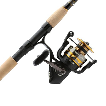 Penn Battle IV Spinning Reel and Fishing Rod Combo - size: 4000 Size Reel - 7' - Medium - 2pc, style: Battle IV