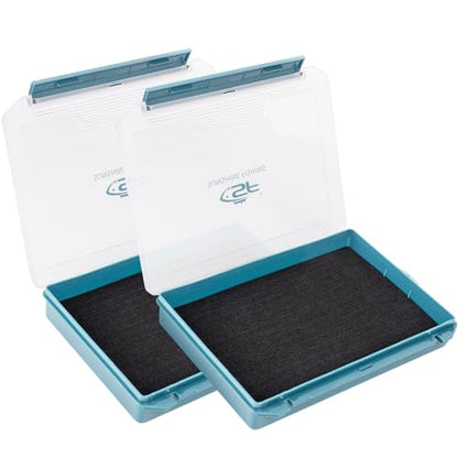 SF 2Packs Fishing Tackle Box Tray 3600 Slit Foam Case Double Buckle Open Plastic Jig Box Heads Hooks Spinners Spoons Storage Tackle Tray - style: 3602-2PCS