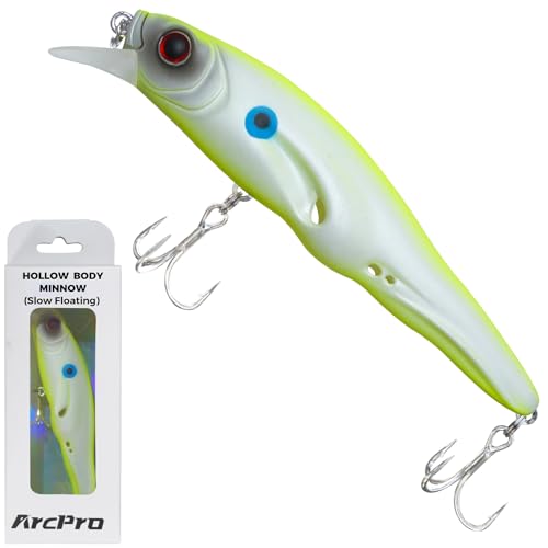 Topwater Fishing Lures -Hard Swimbait,3 8/9in 1/2oz Floating Lure with Hollow Cavity for Scent Attractant, for Bass,Pike,Trout,Freshwater & Saltwater - color: Chaetodontidae