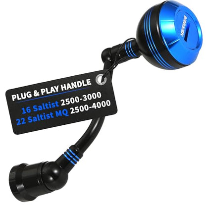 Power Handle for Daiwa 16 Saltist 2500-5000, 22Saltist MQ 2500-14000 Spinning Reel Replacement Handle - size: For 22 Saltist MQ 2500-4000 (Classic Version)
