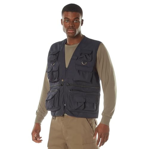 Rothco Uncle Milty Travel Vest - Outdoor Fishing Camping 17 Cargo Pocket Jacket - color: Midnight Navy Blue, size: Large