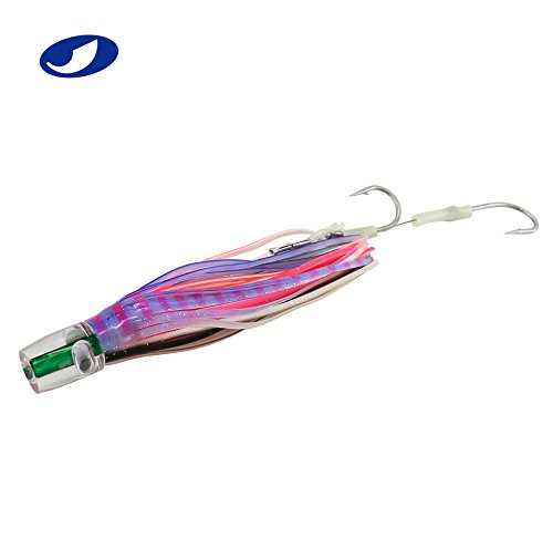 OCEAN CAT Saltwater Trolling Lure for Marlin Tuna Mahi Dolphin Durado Wahoo Trolling Lures Free Mesh Bag Offshore Big Game Lures - color: Mixed - Crystal Head - 10pcs