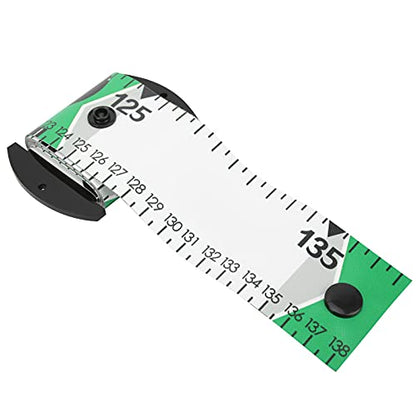 Fish Measuring Ruler, 138cm x 5cm Foldable Fish Measuring Tape with Accurate Calibration, Easy to Clean PVC Material, for Fishing Measurement Tool (Green) - color: Green