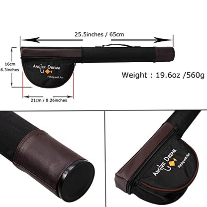 Fly Fishing Rod and Reel Combo - 3/5/8 WT Starter Kit with 4-Piece Fly Rod - color: Fly fishing kit 7-8WT Black Reel