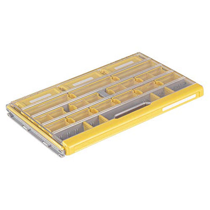 Plano Edge 3600 Terminal Tackle Storage, Gray and Yellow, Includes 10 Hook Retainers, Rustrictor Rust-Resistant Technology, Waterproof Premium Fishing Utility Box