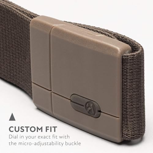 Arcade Belts Adventure Mag Unisex Belt: Heavy Duty Stretch, Metal Free Buckle - color: Aero Mag - Medium Brown