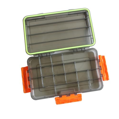 Durability Fishing Tackle Box with Triples Side Lock Large Capacity Lures Tackle Box for Secure Baits Storage - style: Large Brown