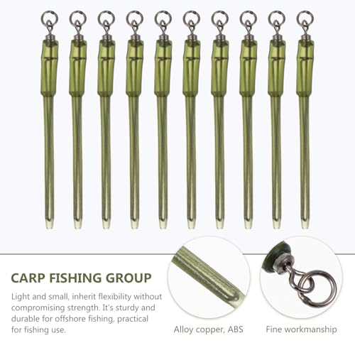 Toddmomy 10pcs Heavy-Duty Carp Fishing Rolling Swivels Portable Fishing Accessory Compact Connector for Various Methods Outdoor Tackle Small Flexible Links