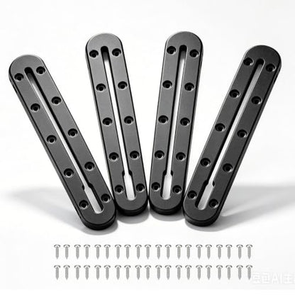 Kayak Track,Low Profile Kayak Rail Mount,Kayak Gear Track for Fishing Rod Holder, Fish Finder, Cup Holder, Paddle Holder, Anchor Cleats & All T-Slot Kayak Accessories - size: 9 Inch，4 Pcs