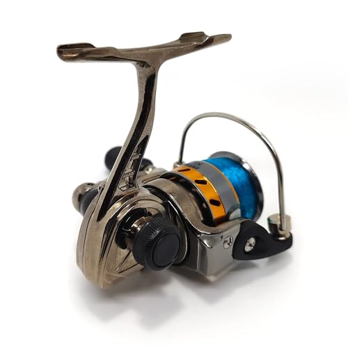 Mini 100 Small Metal Spinning Wheel Aluminum Fishing Reel with Metal Spool for Freshwater and All Season Fishing
