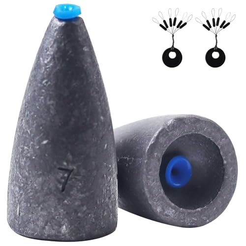 Worm Fishing Weights, Bullet Sinkers with Soft Plastic Insert Includes Weight Pegs, Carolina Rigs Texas Rigs for Bass Fishing 1/8 3/17 1/4 3/8 1/2 1 oz - size: 1/4 OZ, 30 PCs