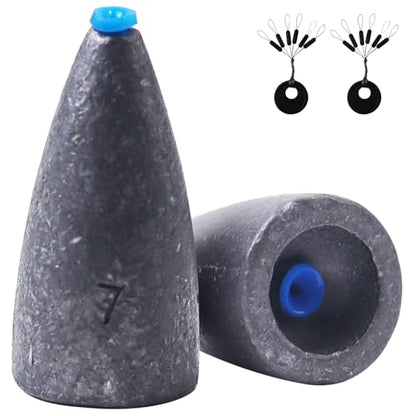 Worm Fishing Weights, Bullet Sinkers with Soft Plastic Insert Includes Weight Pegs, Carolina Rigs Texas Rigs for Bass Fishing 1/8 3/17 1/4 3/8 1/2 1 oz - size: 1/4 OZ, 30 PCs