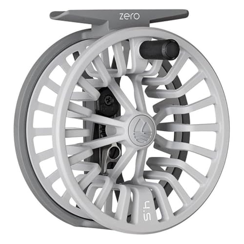 Redington Zero Fly Fishing Reel – Ultralight Trout Reel with Clicker Drag System, Large Arbor, Quick-Change Spool & Twin-Molded Handle – Durable Die-Cast Construction - color: Wolf Grey, size: 4/5