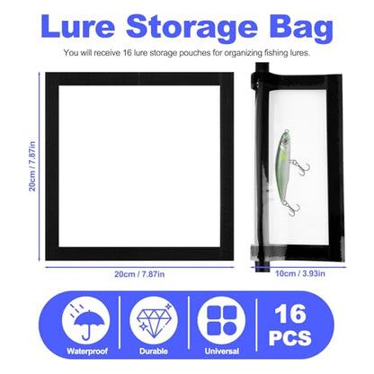 8 Packs Clear PVC Fishing Lure Covers Protector, Rod Lure Wrap Shield, Fishing Hook Covers Sleeves for Rod Bait Pole Tackle Storage