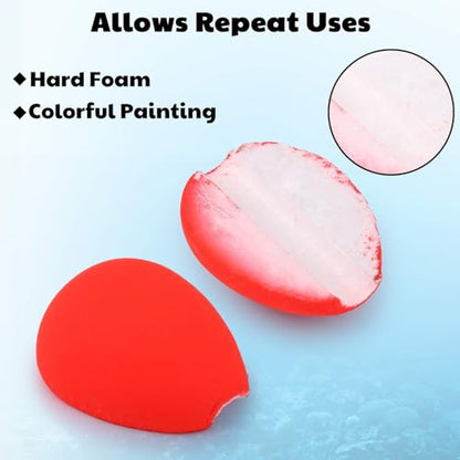30 Pcs Trout Float Foam Teardrop Strike Fishing Bobbers Fishing Floats Fly Fishing Strike Indicators for Trout Offshore Saltwater Freshwater - color: Red