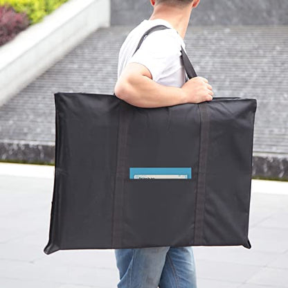 JJRING Dacron Light Weight Art Portfolio Bag, 24'' x 32'' for 23'' x 31'', Black Carrying Storage Case for Poster, Sketching, and Drawing - size: 23''*31''