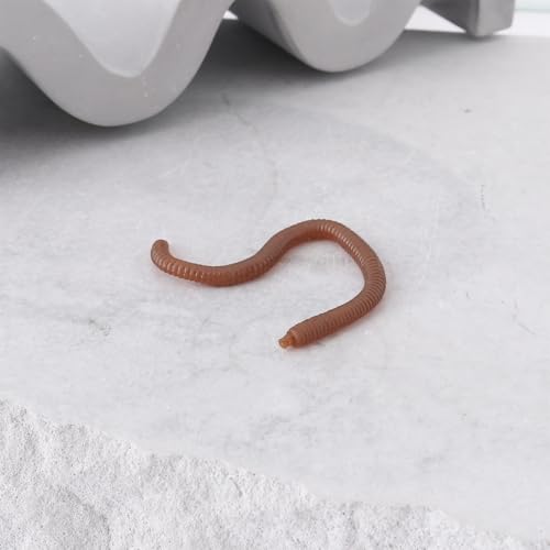 90pcs Realistic Worms Drop Shot Soft Worm Lures Soft Fishing Lure 30pcs 4cm Red Lures 30pcs 6cm Red Lures 30pcs 8cm Brown Lures Soft Plastic Worms Fishing Worms