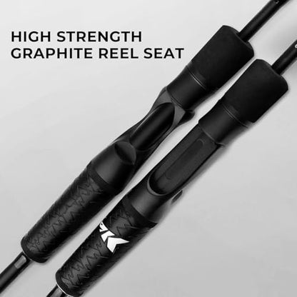 KastKing Crixus Fishing Rods,IM6 Graphite Spinning Rod & Casting Rod W/Zirconium Oxide Ring Stainless Steel Guides, SuperPolymer Handle - size: 7'0"-Medium Heavy - Fast-2pcs, style: Spinning
