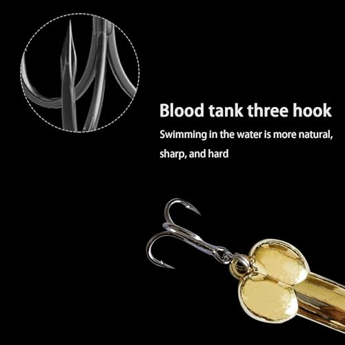 4Pcs Funny Fishing Lures Top Water Bass Fishing Lures with Hooks Fishing Spoons Lures for Freshwater and Saltwater, Unique Equipment Fishing Gifts for Men or Fish Lovers