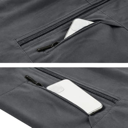 Mens Golf Vest Waterproof Fishing Shirt Zip Up Sleeveless Jacket with Pockets Outdoor Camping Hiking Shirts Travel Photo Vest - color: A06 Gray, size: Small