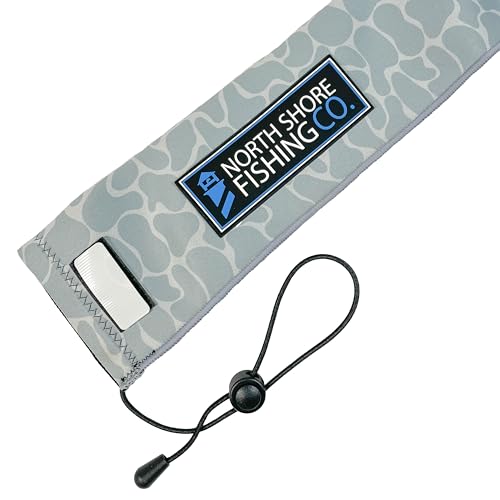 Premium Neoprene Fishing Rod Sleeve – Floating, Puncture Resistant, Labeled Protective Sock for Casting, Spinning, Trolling Fishing Rods - color: Camo, size: 52", style: Spinning