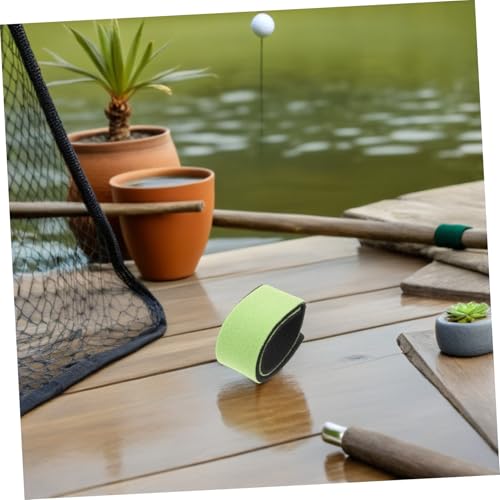 10pcs Fishing Rod Straps Elastic Anti-Slip Bands for Outdoor Fishing Pole Accessories Green 30x250mm Tackle Storage Holder for Boat Deck Gear