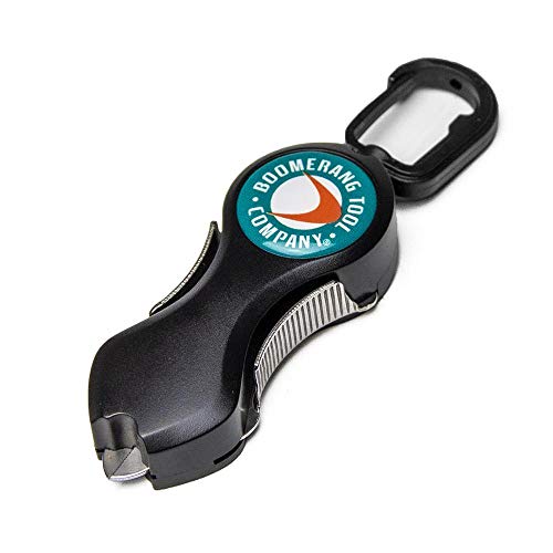 Boomerang Tool Company SNIP Fishing Line Cutters with Retractable Tether and Stainless Steel Blades that Cut Braid, Mono and Fluoro Lines Clean and Smooth! - style: Original Snip Black
