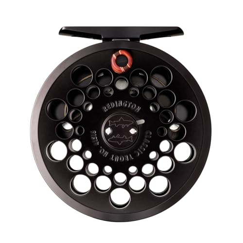 Redington Classic Trout Fly Reel – Lightweight Click-and-Pawl Trout Reel, Large Arbor, CNC Machined Aluminum - color: Black, size: 4/5/6