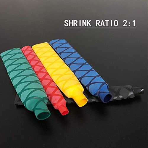 WOER Fishing Rod Shrink Wrap 2:1 Dia 0.6", 0.8", 1", 1.2", 1.4", 1.6" Fishing Rod Grip Wrap Industrial Heat Shrink Tubing Fly Fishing Accessories - color: Red