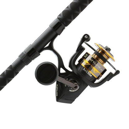Penn Battle IV Spinning Reel and Fishing Rod Combo - size: 5000 Size Reel - 8' - Medium Heavy - 2pc, style: Battle IV