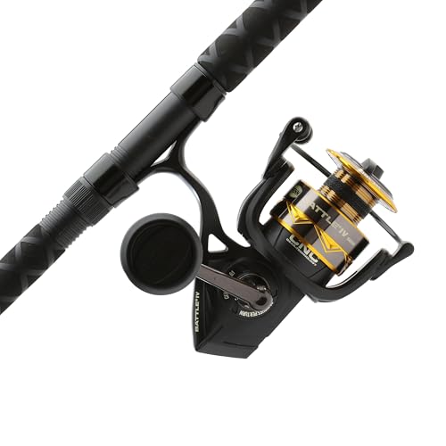 Penn Battle IV Spinning Reel and Fishing Rod Combo - size: 5000 Size Reel - 8' - Medium Heavy - 2pc, style: Battle IV